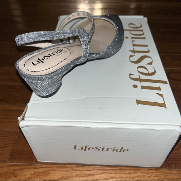 Life Stride Soft System Minimalist Pumps Sparkly Pewter Women’s Size 6.5 Wide - Picture 5 of 10